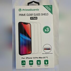 Clear Glass Screen Protector for iPhone 13 Pro Max - 3-Pack